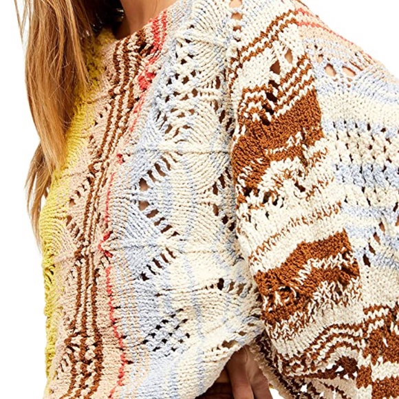 HPπFree People Coral Reef Sweater sz sm. - Picture 4 of 11